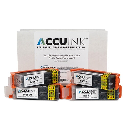 AccuInk All Black Cartridge - Canon Pixma ix6820 XL Slot | Screenprinting.com