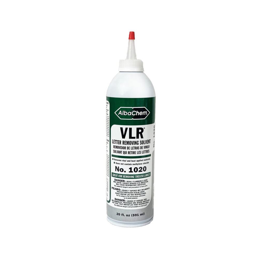 AlbaChem VLR Vinyl Letter Removing Solvent - 20oz | Screenprinting.com