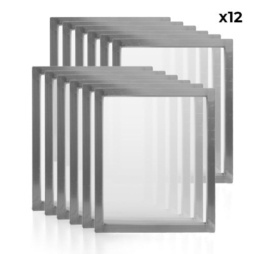 Baselayr 23x31in Aluminum Screen Printing Frame – 12 Pack 158 Mesh Count - White | Screenprinting.com