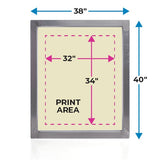 Baselayr 38x40in Aluminum Screen Printing Frame | Screenprinting.com