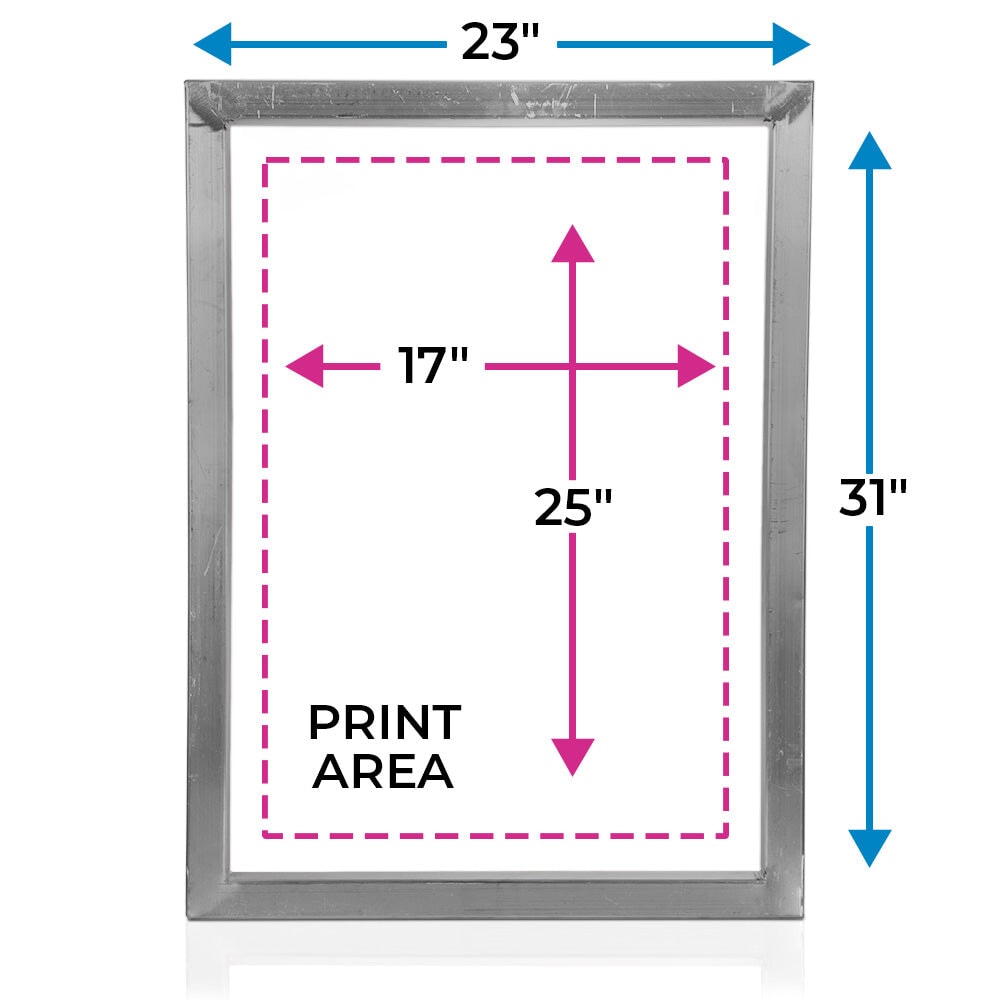 Baselayr Premium Red Glue 23x31in Aluminum Screen Printing Frame | Screenprinting.com