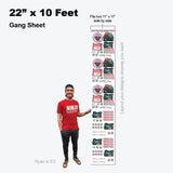 DTF Gang Sheets 22 in X 120 in (10 ft) Standard | Screenprinting.com