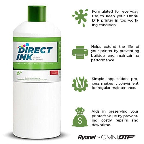 OmniPrint DTF Direct Ink Super Cleaner - 1 Liter | Screenprinting.com