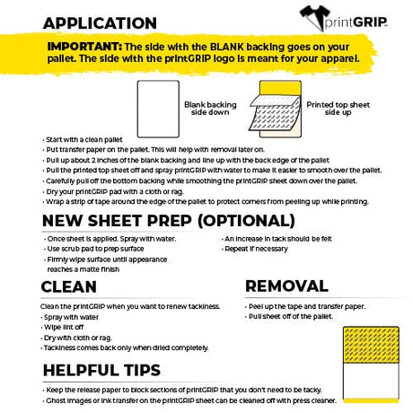 PrintGRIP High Tack Sheet for Platens - 15.5x21in | Screenprinting.com