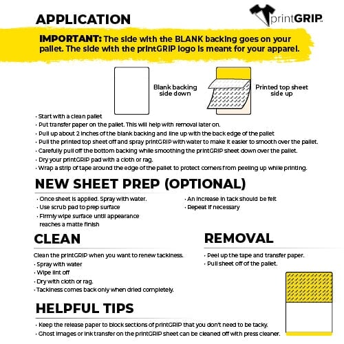 PrintGRIP High Tack XL Sheet for Platens - 19.5x29in | Screenprinting.com