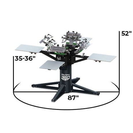 Riley Hopkins 360 4 Color 4 Station Press with XYZ Micro Registration | Screenprinting.com