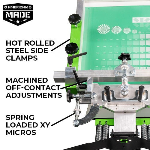 Riley Hopkins 360 6 Color 4 Station Press with XYZ Micro Registration | Screenprinting.com