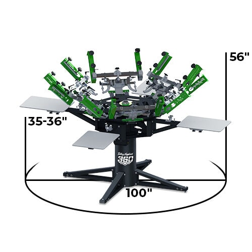 Riley Hopkins 360 6 Color 4 Station Press with XYZ Micro Registration | Screenprinting.com