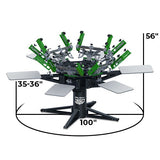 Riley Hopkins 360 6 Color 6 Station Press with XYZ Micro Registration - ROQ Compatible Print Stations | Screenprinting.com