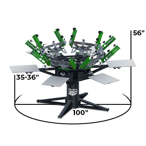 Riley Hopkins 360 6 Color 6 Station Press with XYZ Micro Registration | Screenprinting.com