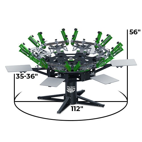 Riley Hopkins 360 8 Color 6 Station Press with XYZ Micro Registration | Screenprinting.com