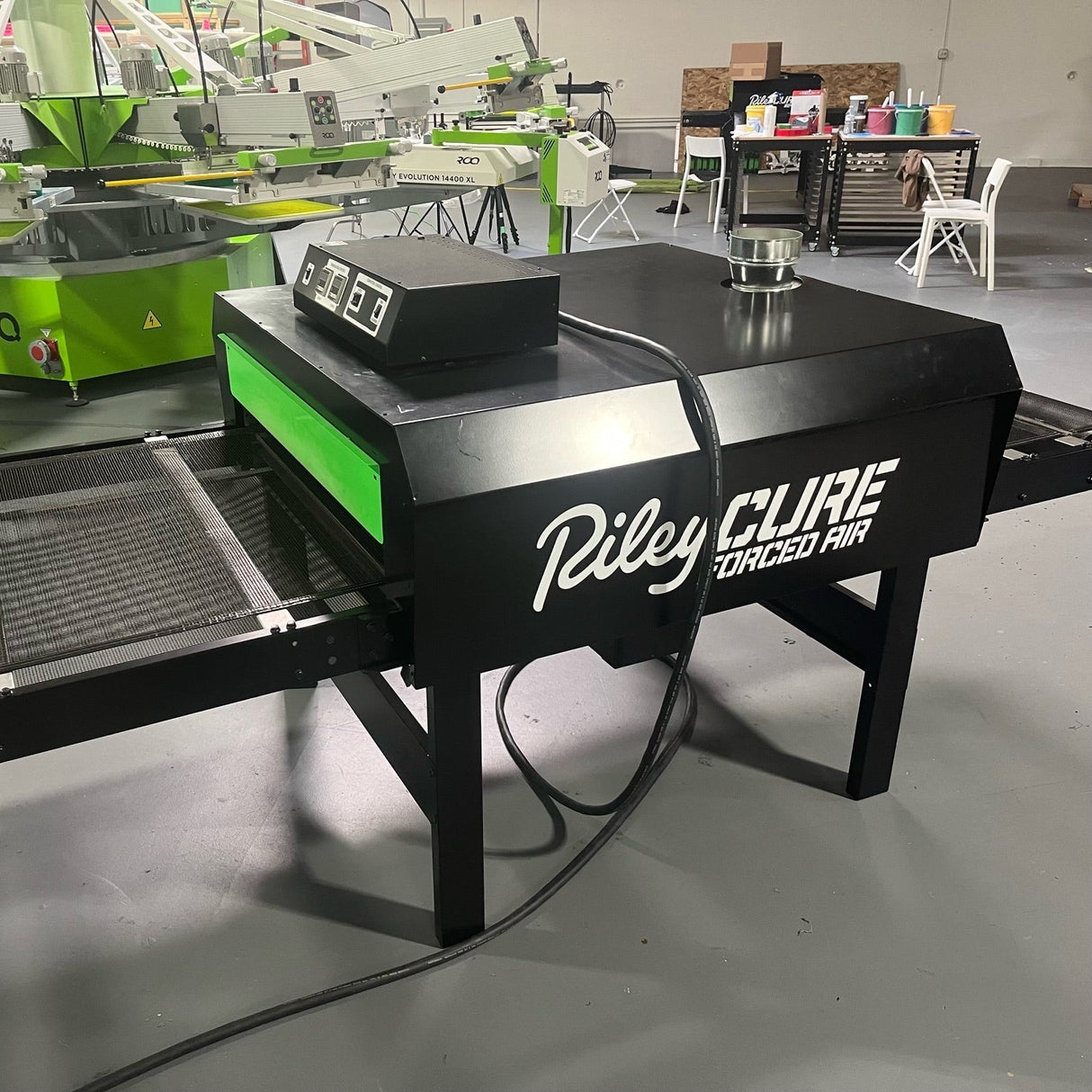 USED - RileyCure Forced Air Conveyor Dryer 8 ft Long x 24 in Wide Belt | Screenprinting.com