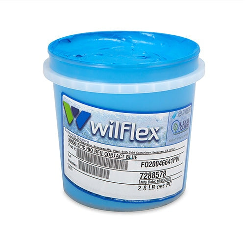 Wilflex Epic Rio RFU Contact Blue Plastisol Ink Quart | Screenprinting.com
