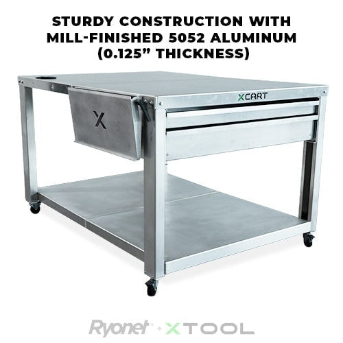 xCart Aluminum Heavy Duty Cart for xTool Laser and Engravers | Screenprinting.com