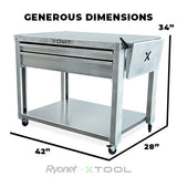 xCart Aluminum Medium Duty Cart for xTool Laser and Engravers | Screenprinting.com