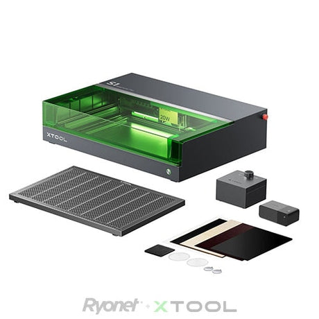 xTool S1 Desktop Diode Laser Cutter Black 20W 20W Basic Kit | Screenprinting.com