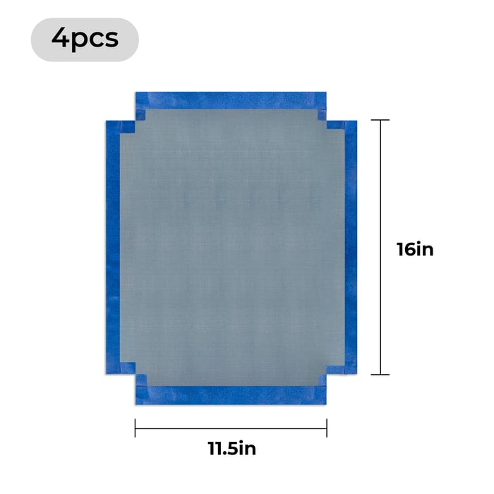 xTool Screen Printer Mesh Coated Screen - 4 Pack 11.5x16in 200 Mesh | Screenprinting.com