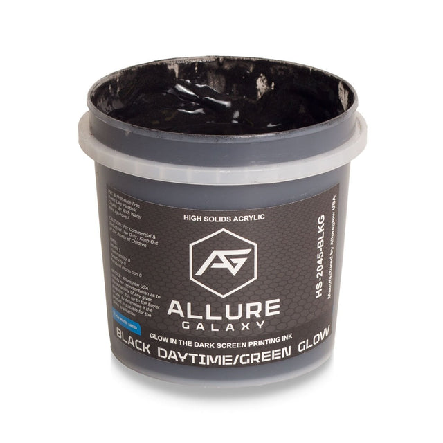 Allure Galaxy Black/Green HSA Water Based Glow Ink | Screenprinting.com