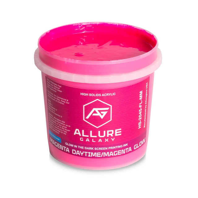 Allure Galaxy Magenta HSA Water Based Glow Ink | Screenprinting.com