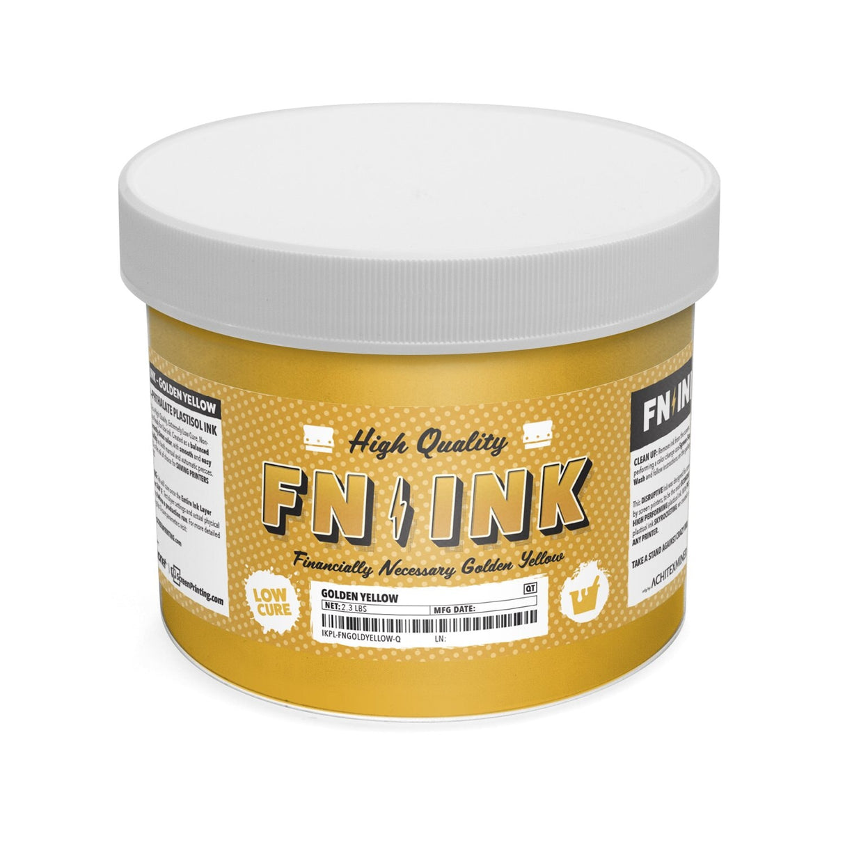 FN-INK™ Golden Yellow Plastisol Ink Quart | Screenprinting.com