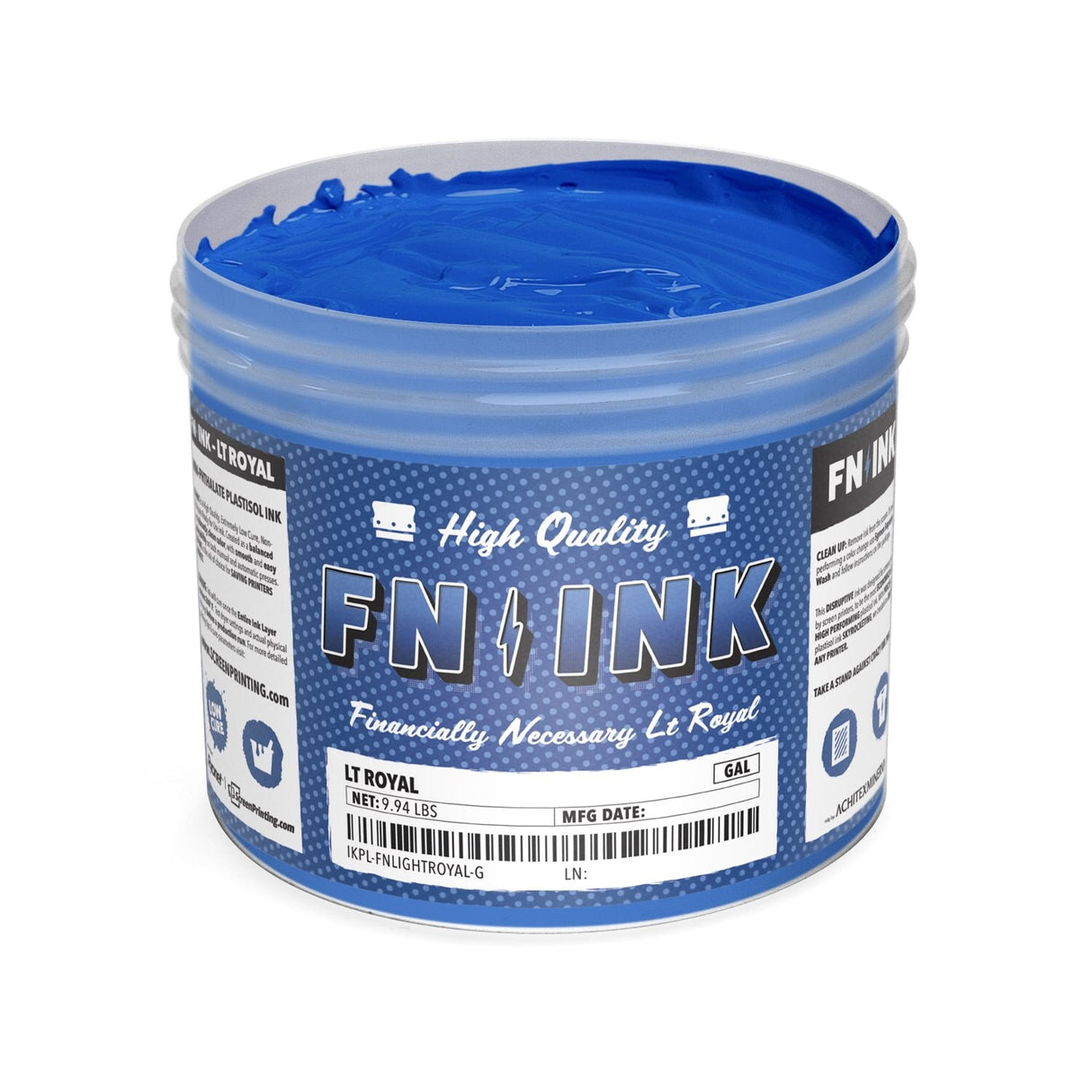 FN-INK™ Light Royal Blue Plastisol Ink Gallon | Screenprinting.com