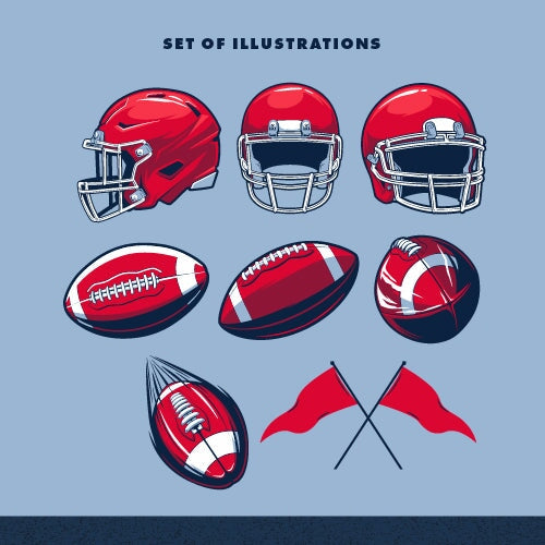 Football Vector Art Pack (Download Only) | Screenprinting.com