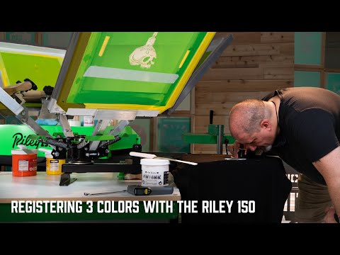 Riley Hopkins 150 4 Color 1 Station Screen Printing Press