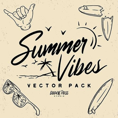 Summer Vibes Vector Pack by Golden Press Studio (Download Only) | Screenprinting.com