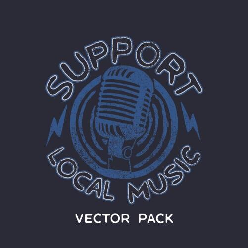 Support Local Music Vector Pack by PRNT SCRN (Download Only) | Screenprinting.com